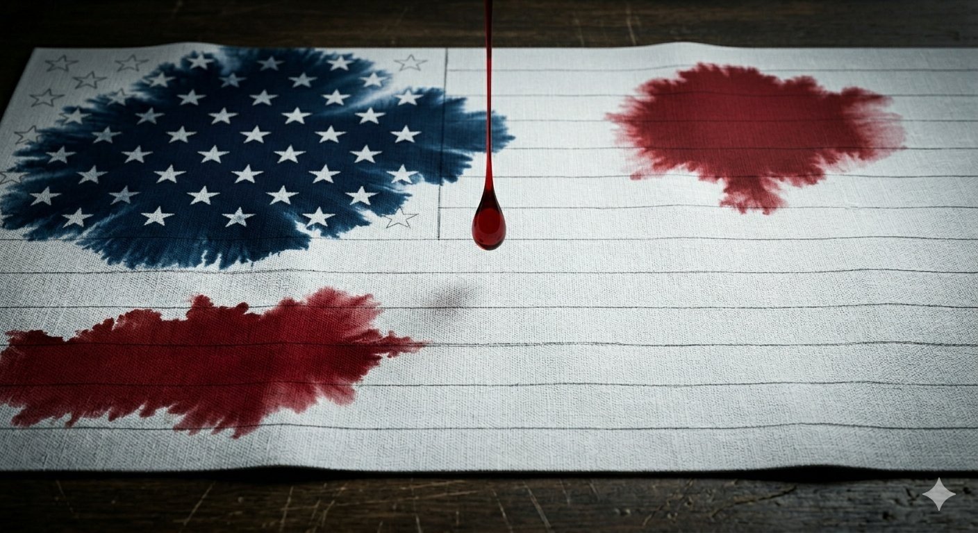 American flag art detail